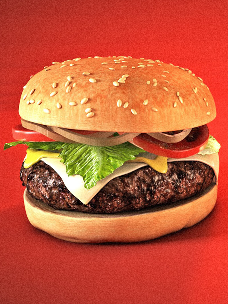 Free Cinema 4D 3D Model Hamnburger Model