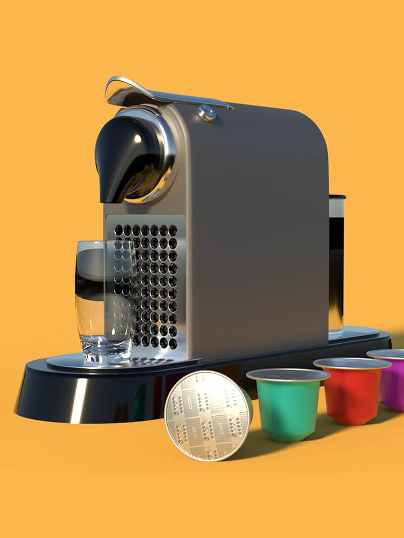 Free Cinema 4D 3D Model Espresso Coffee Machine Arnold