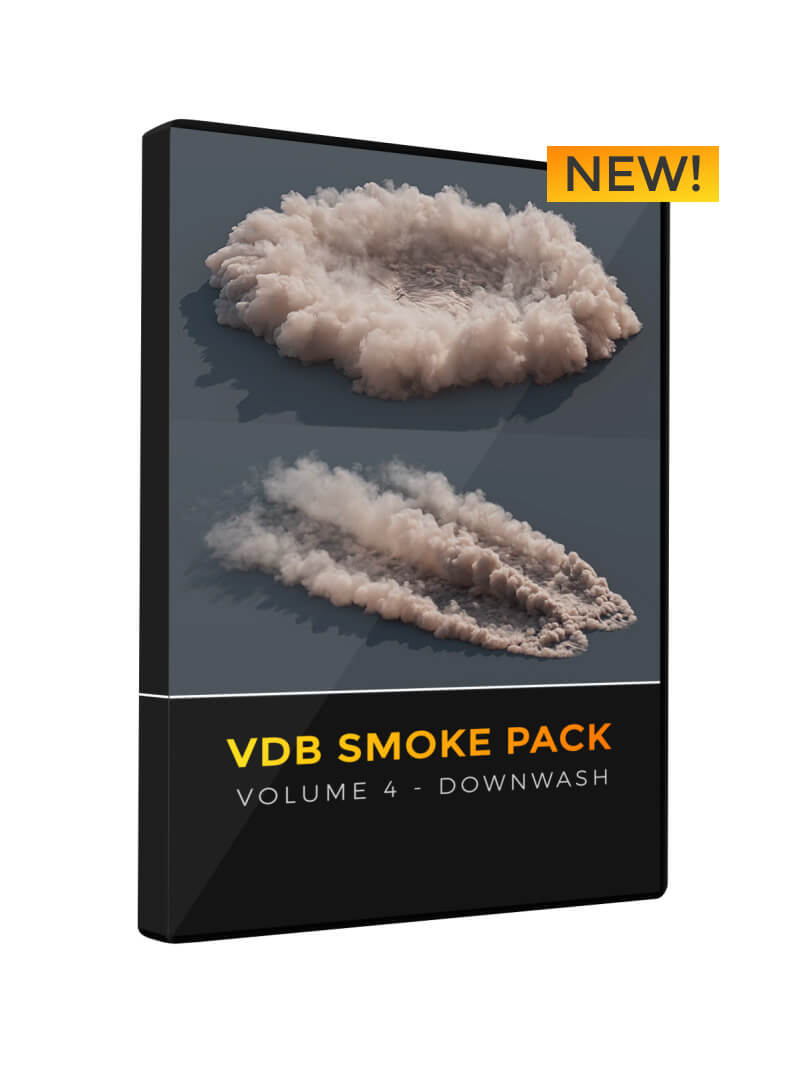 VDB Smoke Pack 4 Downwash Volumes VFX Assets 3D